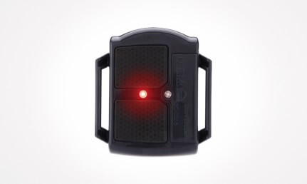 Sleep Connection wristband sensor face with the indicator light on